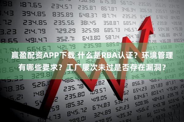 赢盈配资APP下载 什么是RBA认证？环境管理有哪些要求？工厂屡次未过是否存在漏洞？